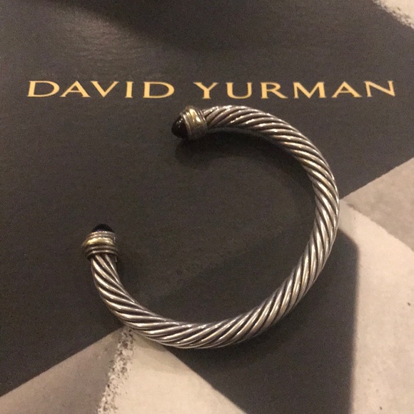 Sold David Yurman 7mm Cable bracelet 925 & 14k - Picture 4 of 8